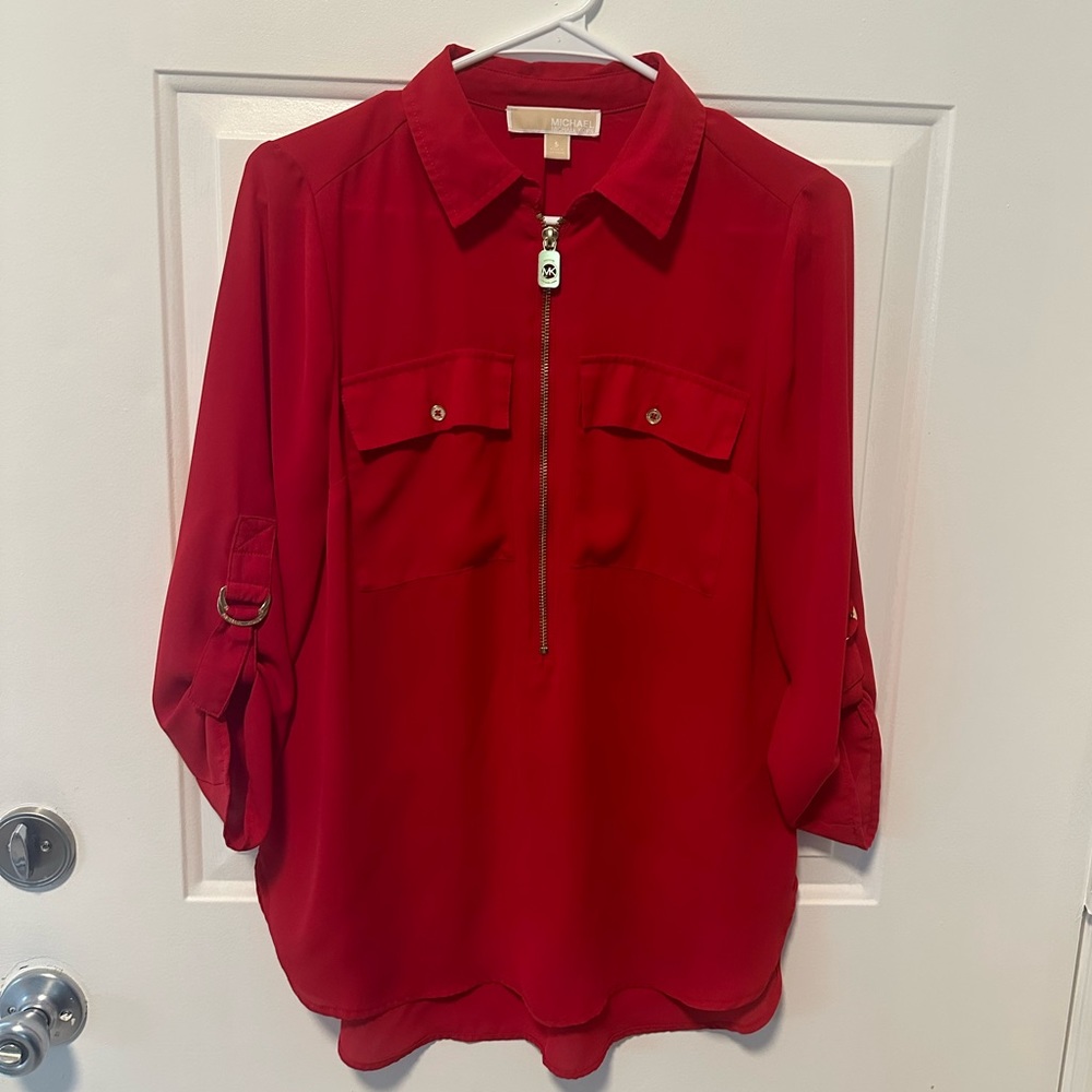 Red blouse